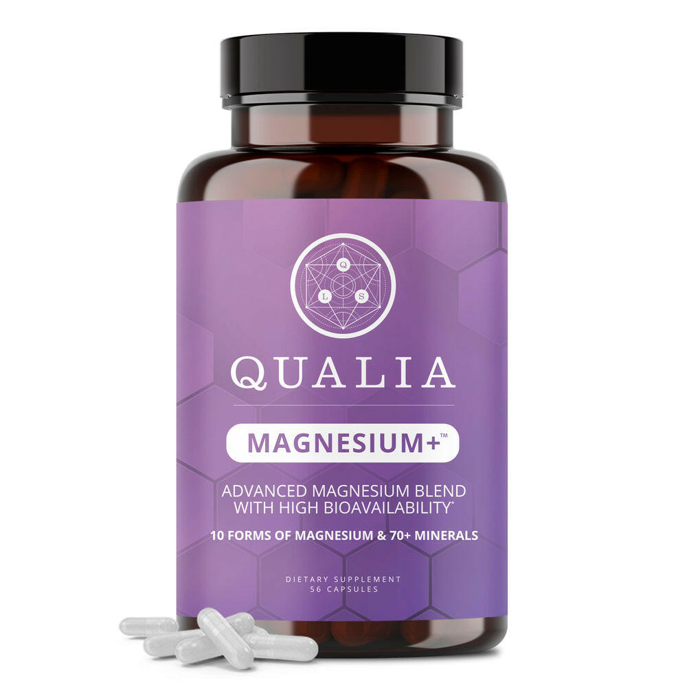 Qualia Magnesium+ | 10 Magnesium Forms with 70+ Trace Minerals for Energy, Sleep & Recovery.