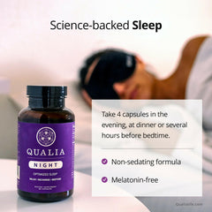 Qualia Night | Natural Support for Deep Restorative Sleep & Morning Energy.