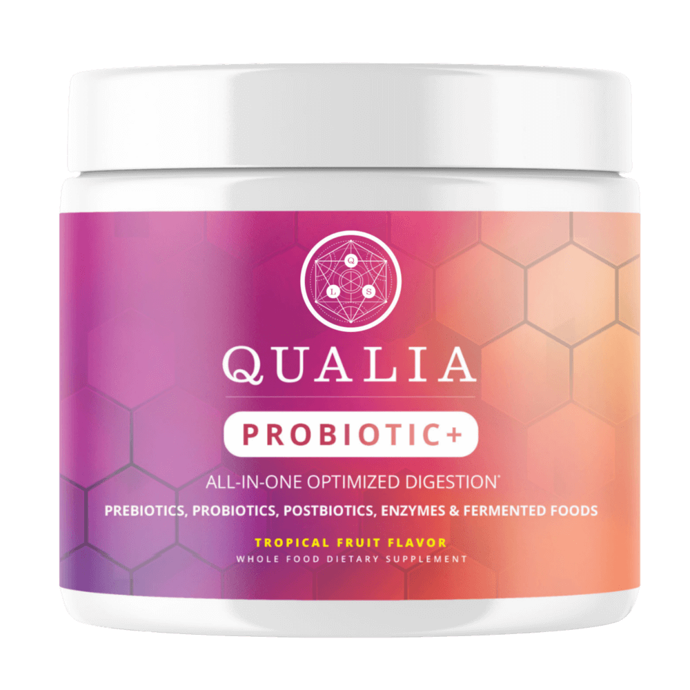 Qualia Probiotic+ | All-in-One Gut Support with Probiotics, Enzymes & Fermented Blend.