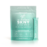 It Works SKNY Cold Brew – White Mocha | Fat-Burning Coffee Blend with Probiotics, 15 Single-Serve Packets.