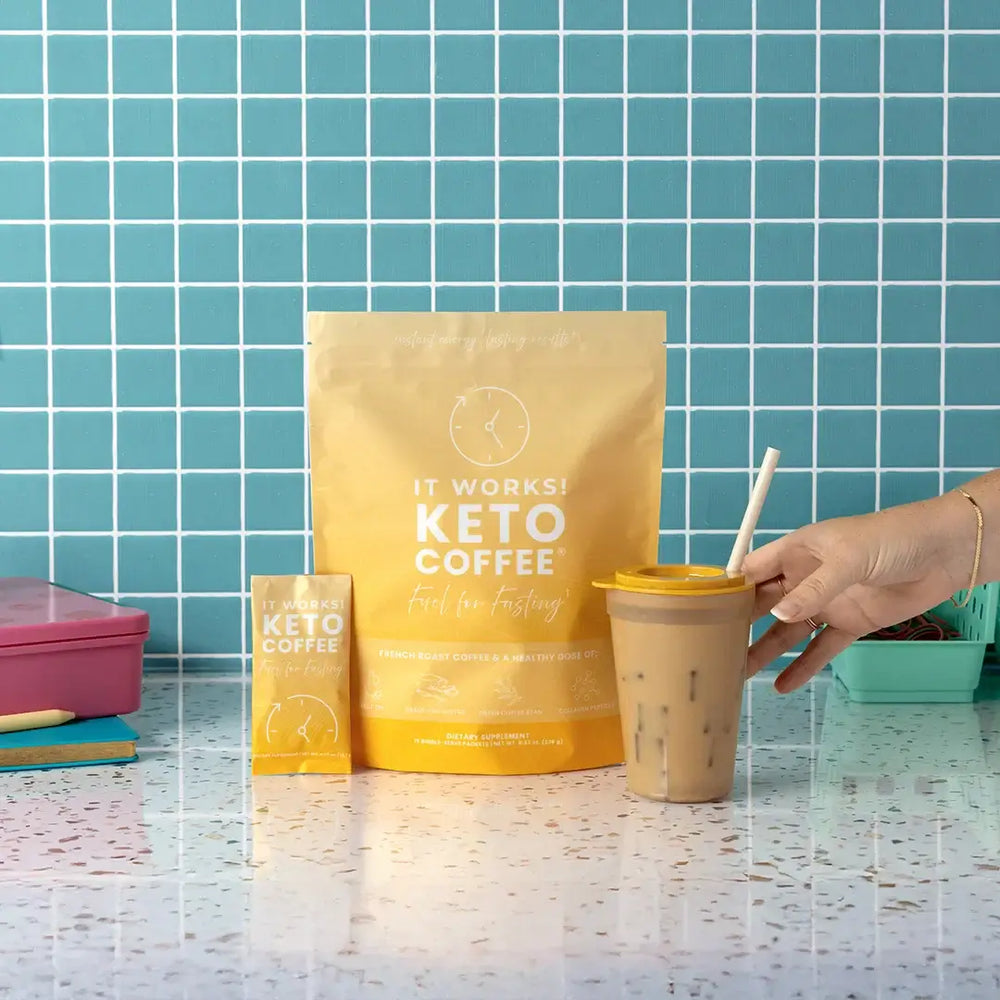 IT WORKS! Keto Coffee – Original | Fasting-Friendly Instant Keto Coffee Mix (15 Packets).