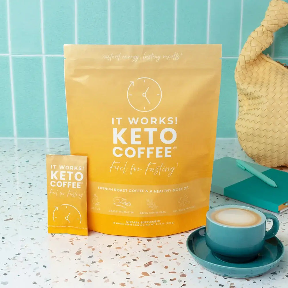 IT WORKS! Keto Coffee – Original | Fasting-Friendly Instant Keto Coffee Mix (15 Packets).