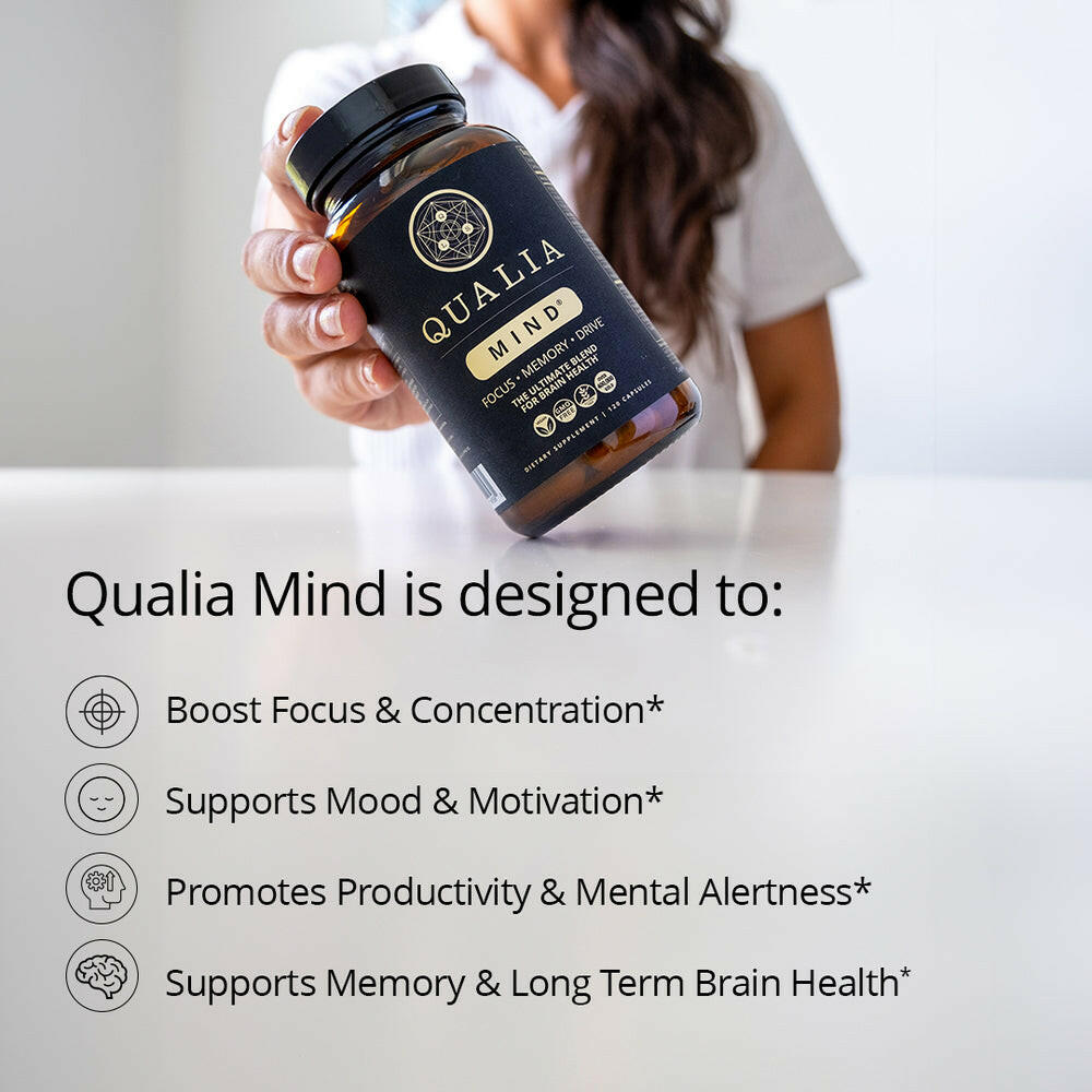 Qualia Mind 2.0 – Advanced Nootropic for Focus, Memory & Mental Clarity (120 Capsules).