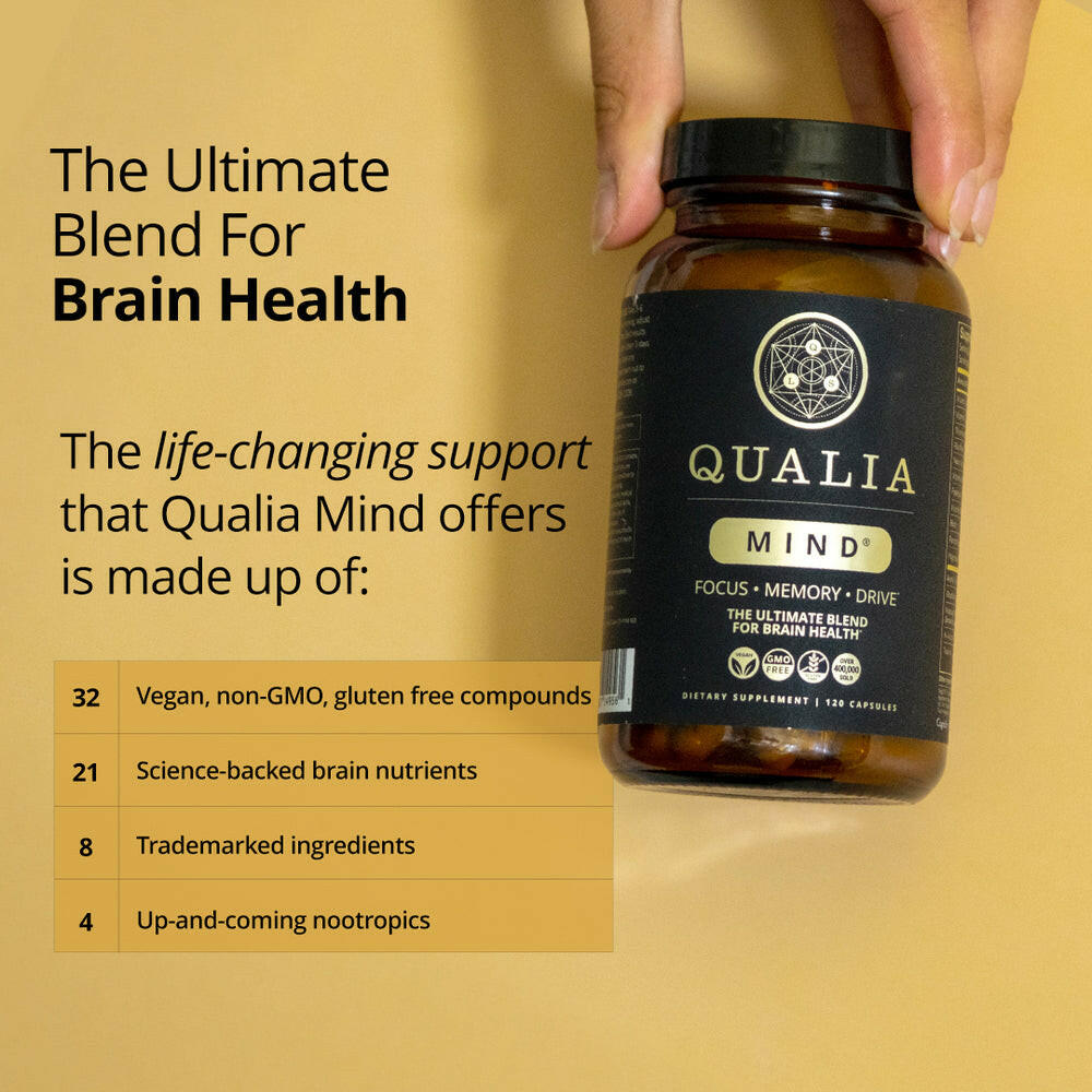 Qualia Mind 2.0 – Advanced Nootropic for Focus, Memory & Mental Clarity (120 Capsules).