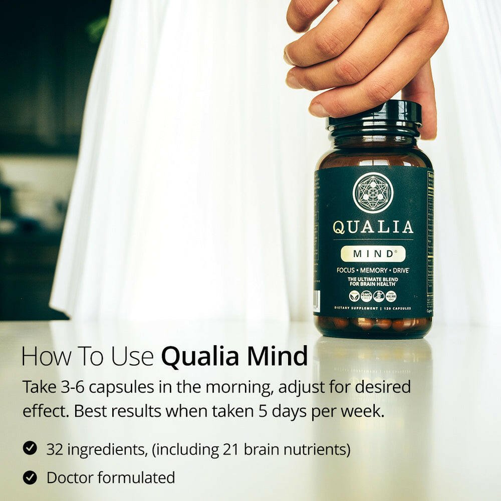 Qualia Mind 2.0 – Advanced Nootropic for Focus, Memory & Mental Clarity (120 Capsules).