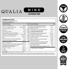 Qualia Mind Caffeine Free 2.0 – Premium Nootropic Formula (120 Capsules).
