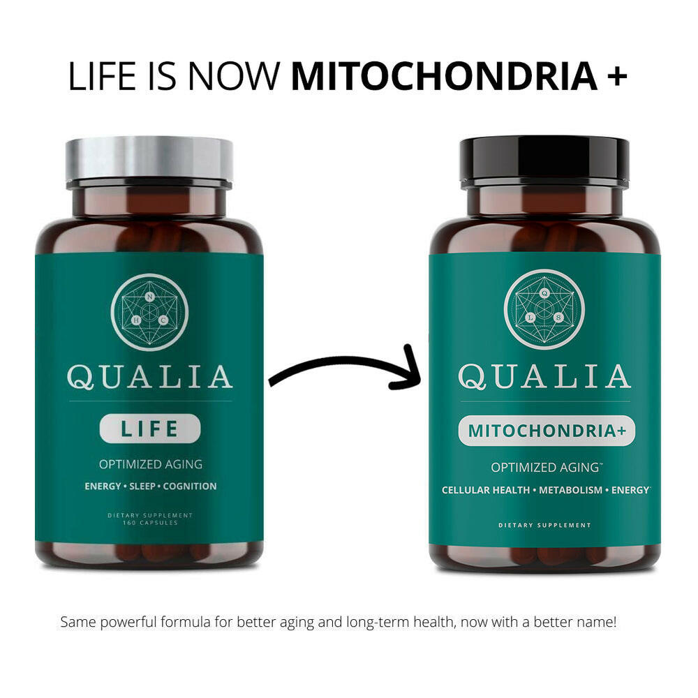 Qualia Mitochondria+ | 34-Ingredient Mitochondrial & Cellular Energy Support.