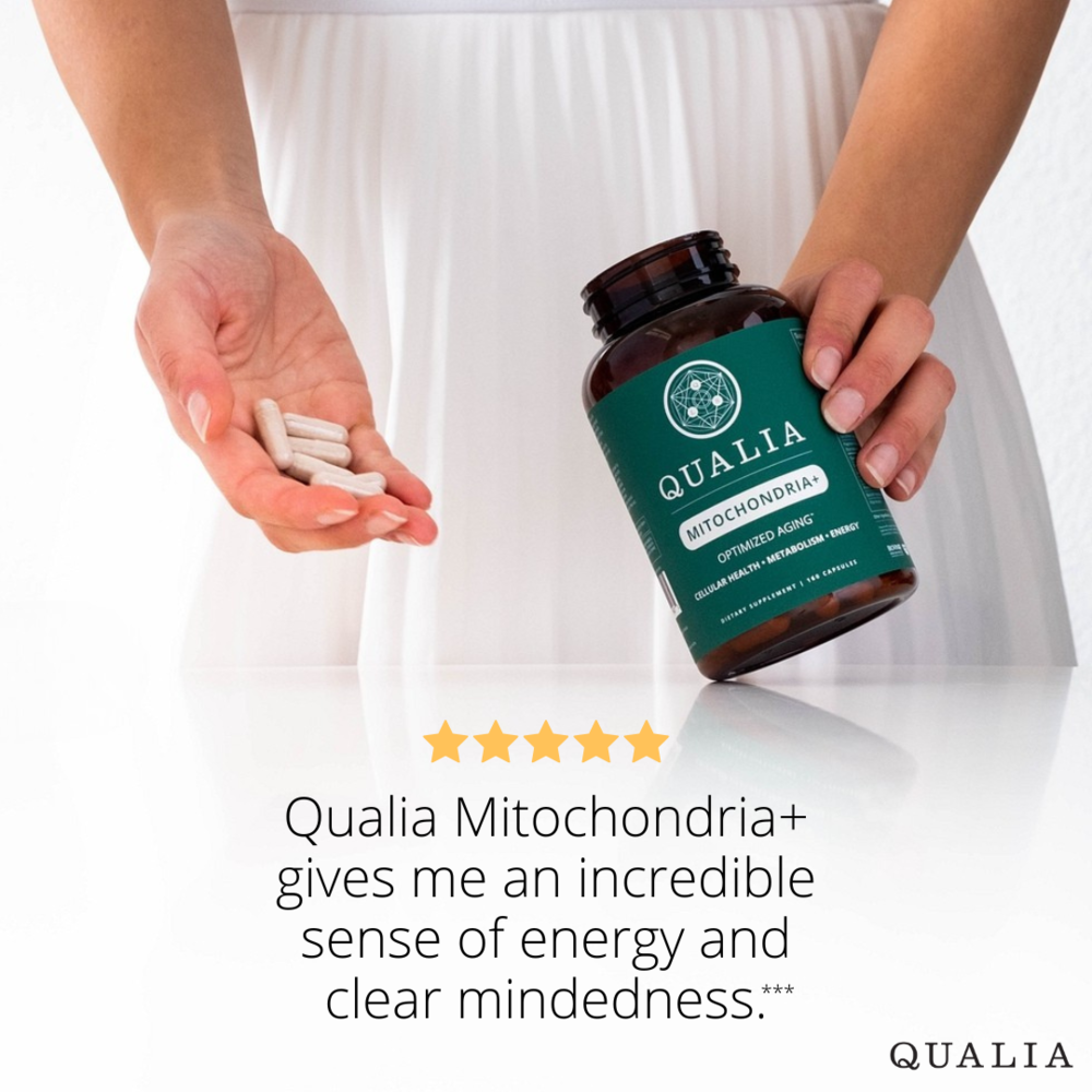 Qualia Mitochondria+ | 34-Ingredient Mitochondrial & Cellular Energy Support.