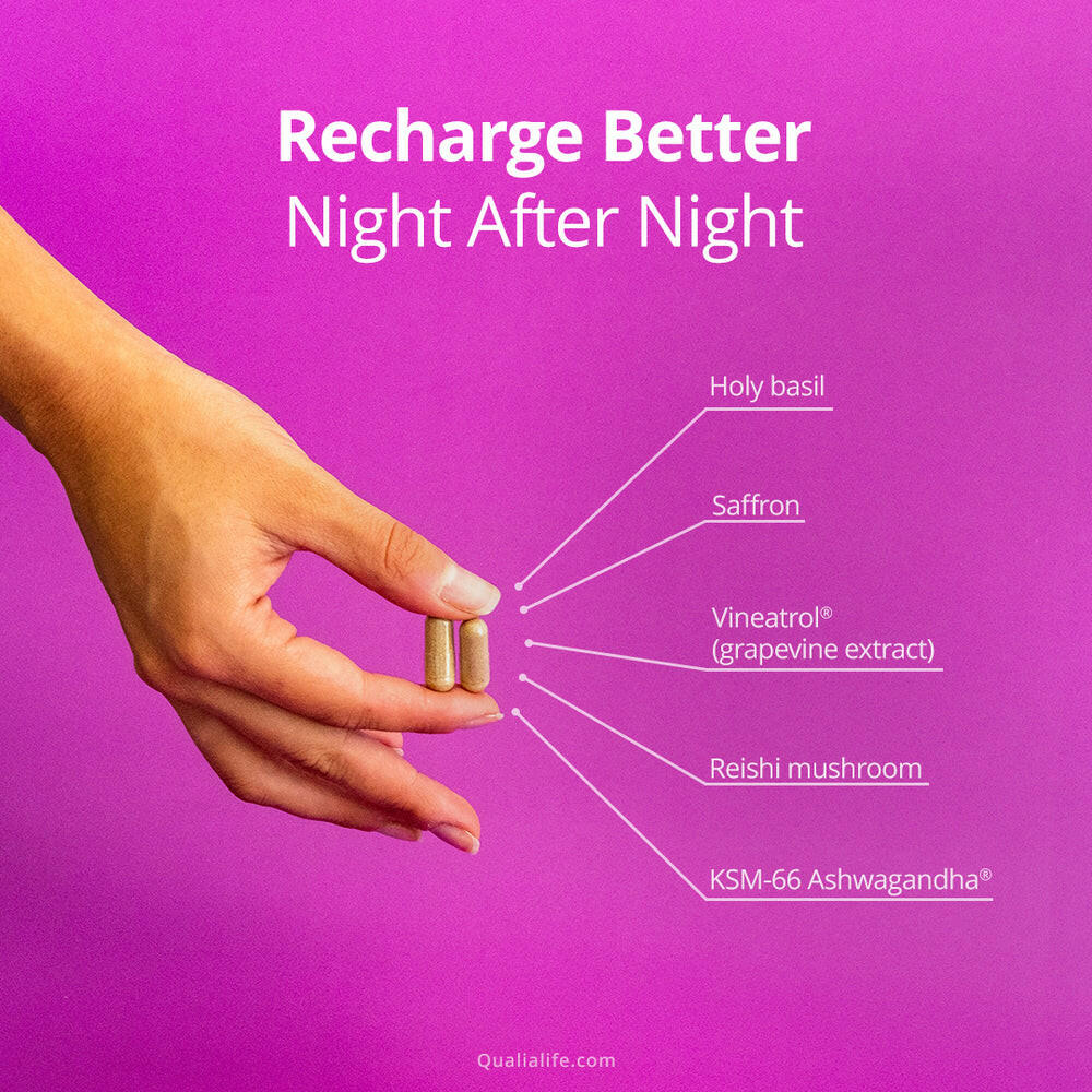 Qualia Night | Natural Support for Deep Restorative Sleep & Morning Energy.