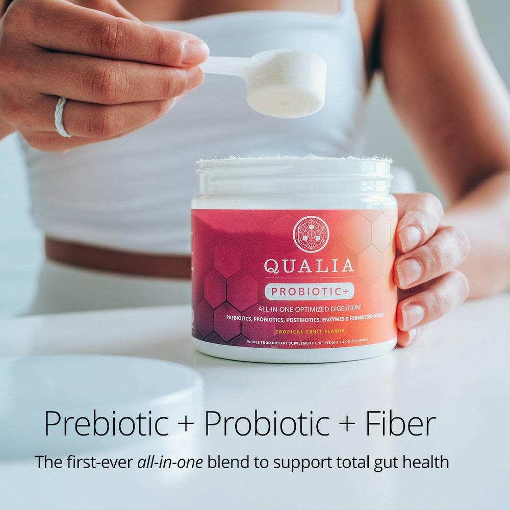 Qualia Probiotic+ | All-in-One Gut Support with Probiotics, Enzymes & Fermented Blend.
