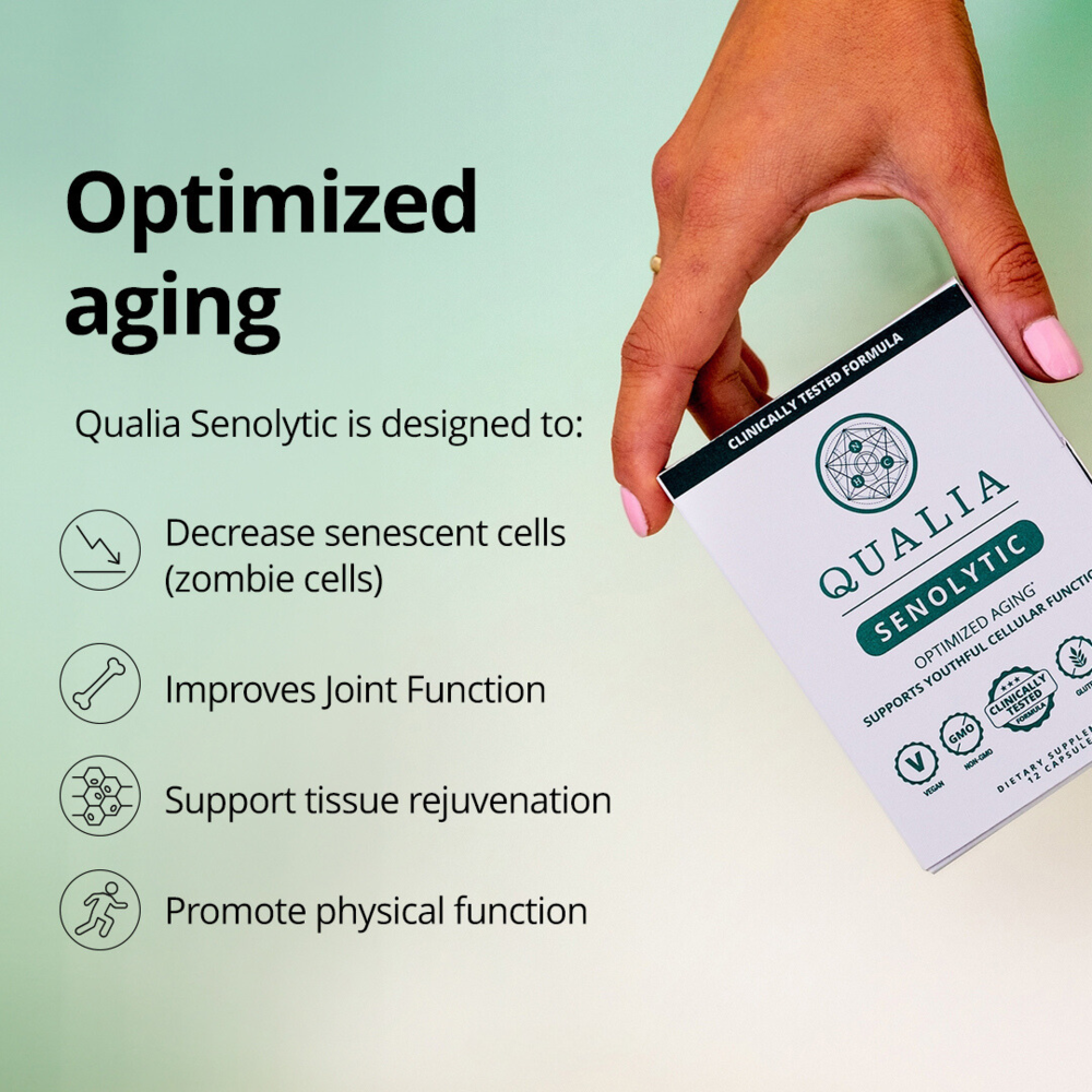Qualia Senolytic – Two-Day Cellular Rejuvenation Regimen (12 Capsules).