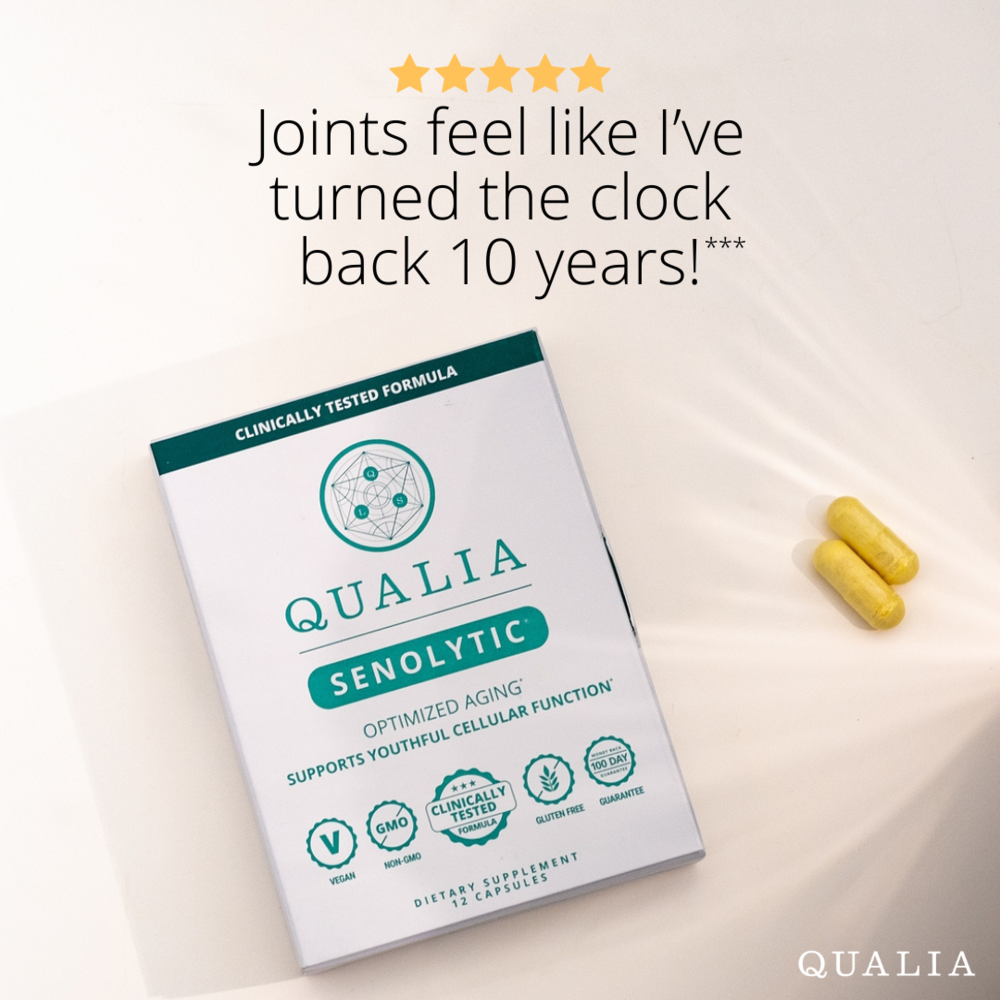 Qualia Senolytic – Two-Day Cellular Rejuvenation Regimen (12 Capsules).