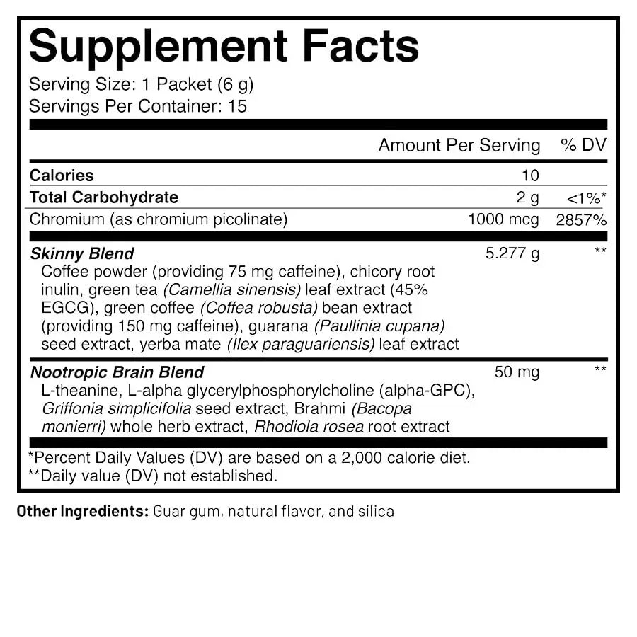 It Works Skinny Brew – French Roast | Fat-Burning Coffee Blend, 15 Single-Serve Packets.