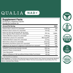 Qualia NAD+ | Advanced Cellular Energy & Vitality Formula | 14 Premium Ingredients.