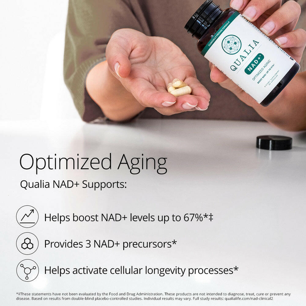 Qualia NAD+ | Advanced Cellular Energy & Vitality Formula | 14 Premium Ingredients.