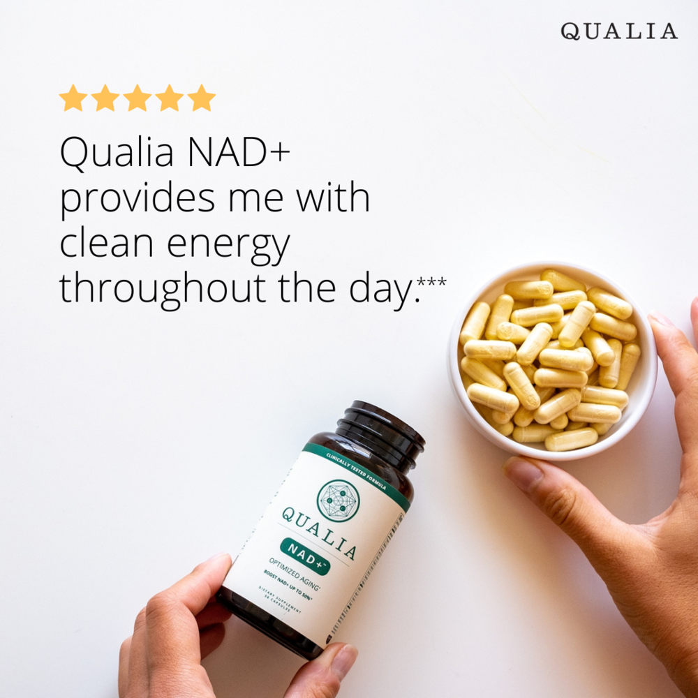 Qualia NAD+ | Advanced Cellular Energy & Vitality Formula | 14 Premium Ingredients.