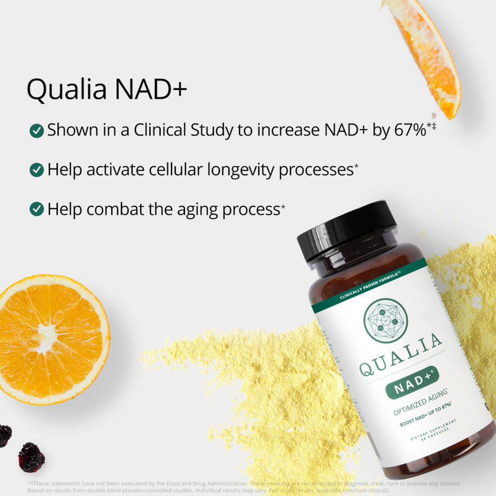 Qualia NAD+ | Advanced Cellular Energy & Vitality Formula | 14 Premium Ingredients.